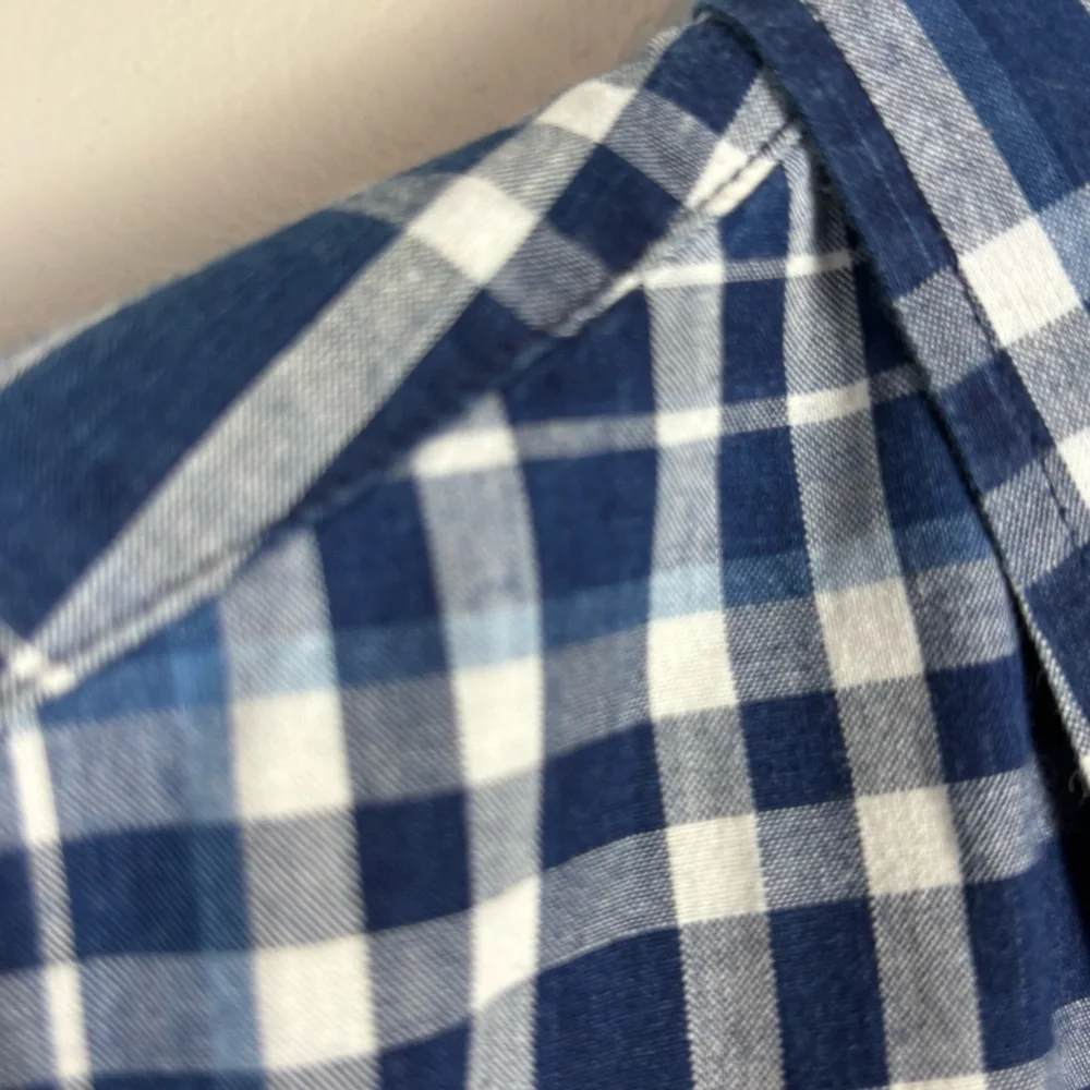 J. Crew Indian Madras Men's Plaid Button-Down Shirt 100% Cotton Slim Fit Medium‎